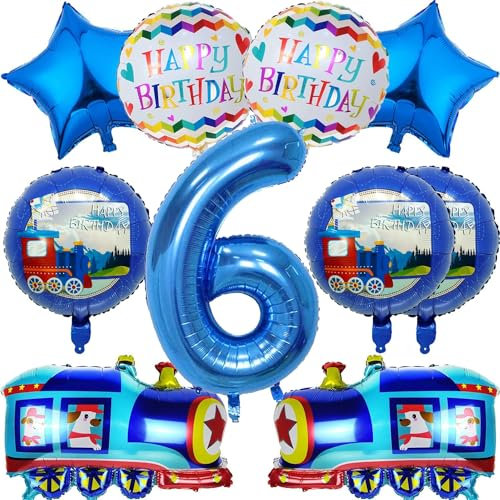 Luftballons Geburtstag 6 Jahre, 10 Stück Luftballons 6. Geburtstag, Helium Folienballon für Kinder Party Dekoration