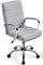 Yaheetech Adjustable Office Chair Ergonomic Swivel Leather Task Executive Chair with Back Support and Arms Light Gray