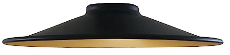 Retro Metall Lampenschirme Vintage Stil Decke Insel Lampe Pendelschirm Nicht Elektrisch Einfach Fit Gebogen Küche Lampenschirm Büro Wohnzimmer Licht Schatten mit Reduzierring (S8-Schwarz & Gold)