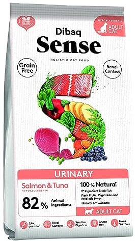 Dibaq Sense Cat Urinary - Lachsfutter mit Thunfisch, 100 % natürlich und getreidefrei - speziell für Nierenprävention und sterilisierte Katzen - 1,5 kg
