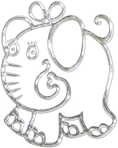 carstyling XXL 3D-Chrome-Sticker Elefant 100 x 75 mm