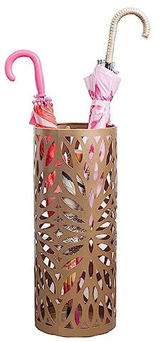Yoiimiya Umbrella Stand Household Hotel,Hollow Umbrella Bucket,Multifunctional Umbrella Drain Stand Gold