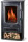 alpina Elektrokamin mit Heizung und Kaminfeuer Helsinki ND-183 - Elektrischer Kamin mit Heizung - LED-Flammeneffekt - Einstellbarer Thermostat 1000 W - 2000 W - 1,5 m Netzkabel - Metall - Schwarz
