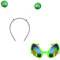 2 Pièce Costume Alien - Lunettes de Soleil Arc-en-Ciel + Bandeau Antenne Martienne pour Déguisement Halloween, Anniversaire Enfant - Accessoire Déguisement pour Enfants et Adultes