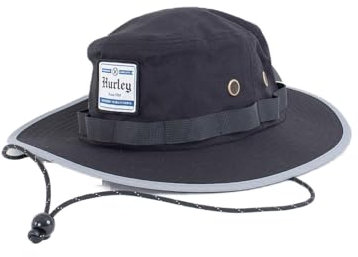 Hurley M Viejo BRU Boonie Tapa, Negro, Talla única para Hombre