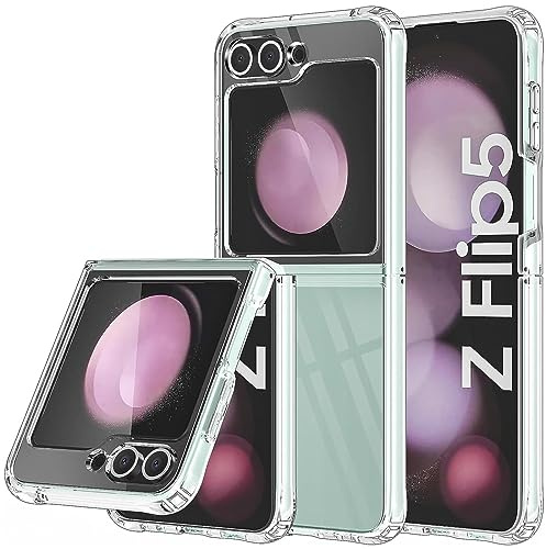 CoolGadget Handyhülle für Samsung Galaxy Z FLIP 5 Ultra Dünn Transparent | Slim Case aus flexiblem TPU, federleicht, kaum sichtbar, kratzfest, minimalistisch