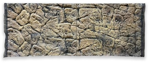 ZooPaul Aquarium Rückwand 3D 120x50cm Terrarium Hintergrund Fels Stein Wurzel Struktur Amazonas NEU