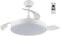 LEDUNI Ventilador con Luz 68W Ventilador Invisible Ultra Silencioso con Mando a Distancia y Palas Retráctiles Decoración Luz Fría/Neutra/Cálida Interiores Plafón lluminación (Blanco Nelo)