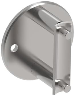 Edelstahl Wandanker Pfostenhalter 42,4 Geländer Pfosten Platte rund Wandbefestigung V2A (A6/021-6-A/B)