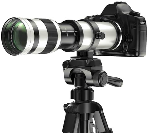 Lightdow Teleobjektiv 420-800 mm F/8.3 für Canon EF Manuelles Telezoomobjektiv für Canon EOS Rebel T8i T7 T7i T6 T6s T6i T5 T5i T4i T3i T3 T2i T1i 250D 750D 760D 1200D 13000 D 2000 D DSLR Kameras