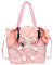 Keyhvao Miku Schultertasche, Rucksack, niedliches Nylonmaterial, Anime, lässig, Handtasche, Rucksack, Geschenk für Unisex, rose, 32*11*33cm