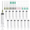 16 Pcs Plastic Syringe with Blunt Needle - 10ml Luer Lock Syringes with Caps - Glue Applicator for Rhinestones, Food, Ink, Perfume, Wood Glue, Plant Lab