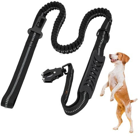 Guinzaglio Per Cani Taglia Grande - Media - Piccola - Unica misura - Lunghina Cane estensibile da 120 cm fino a 180 cm - Con gancio per cintura di sicurezza auto