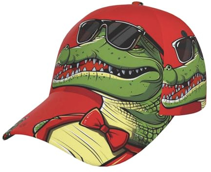 Unisex,Herren Dame Trucker-Mütze Cooles Krokodil Sonnenmütze Modische Running Kappe Niedlich Freizeitmütze Für Angeln Outdoor Sport