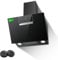 SNDOAS Cooker Hood 60cm, 800 m³/h Kitchen Extractor Fan, Recirculating & Ducting Modes with Carbon Filters, Class A+++ Extractor Hood, Black Glass Touch Control with 3 Speed + Booster