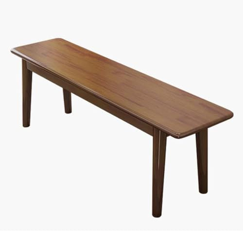 Rustikale Massivholz Esszimmerbank für Flur, Außen, Wohnzimmer, Schlafzimmer, Flur, Braun 120 cm