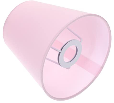 Operitacx Abat-jour En Lin E27 Vintage Tissu Doux Couleur Rose Pâle Accessoire De Lampe Pour Chambre Et Hôtel Taille Petite 1 Pièce