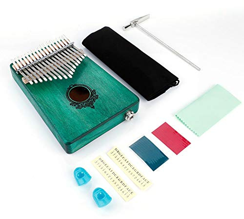 Mtlavish 17 Key Kalimba Tragbares Daumen Klavier für Musikliebhaber Genießen Sie Sauberen Klaren Musik Sound mit Einbau Abhol und Melodietasten Praktisches Design aus Mahagoni und Langlebigen Metallta