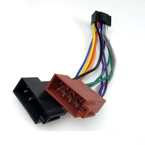 XUBOR Cablaggio radio stereo for auto da 16 pin ISO for Alpine JVC Radio a ISO Radio Play Plug Adattatore automatico Cablaggio connettore Cavo adattatore per autoradio