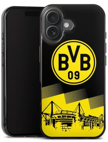 Silikon Hülle kompatibel mit Apple iPhone 17 Case schwarz Handyhülle BVB Borussia Dortmund Stadion