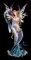 Elfen Figur mit Seedrache - Drachenfigur Fantasy Statue 60 cm