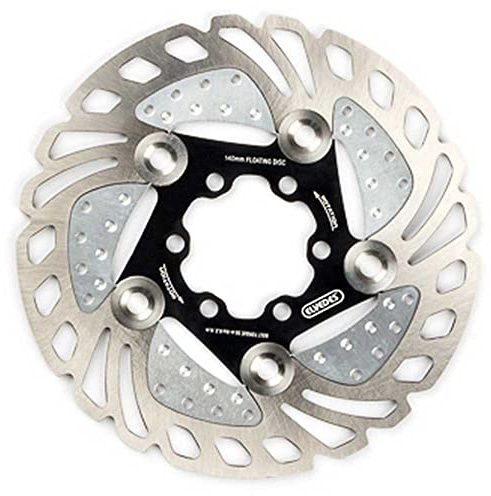 Elvedes CRX14 Cooling Ø 140 mm 101 g mit 6 Bremsscheibenschrauben schwarz Bremsrad Unisex Erwachsene Silber