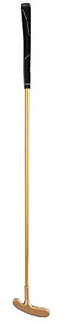 LEAGY Zeitloser klassischer Golf-Putter, 88,9 cm Länge, Putt Putt Style Zwei-Wege-Kopf und Premium-Gummigriff für Männer und Frauen für Rechts- oder Linkshänder (Gold)