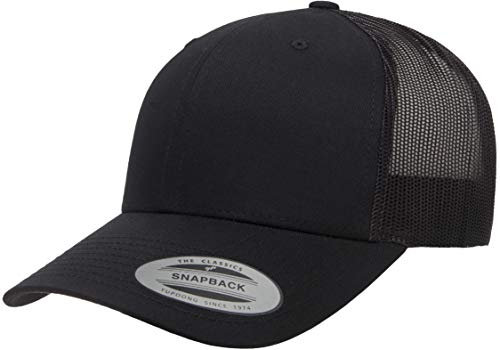 Yupoong Herren Single Trucker-Mütze, Schwarz, Einheitsgröße