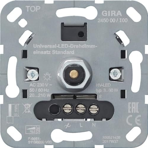 GIRA Variateur rotatif UniLED 245000 S3000. Standard 245000