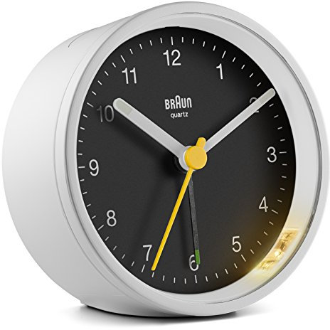 Braun,BC12WB,Quarzwecker AA8Wecker, Kunststoff,Weiß-Schwarz, normal