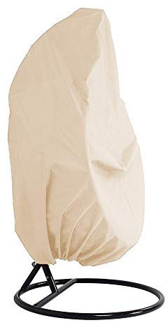 HONCENMAX Patio Hanging Chair Cover - Cocoon Egg Chair Cover - for Rattan Wicker Swing Seat Chair - Waterproof Furniture Protective Cover - for Single Swinging Chair (190 * 115cm)