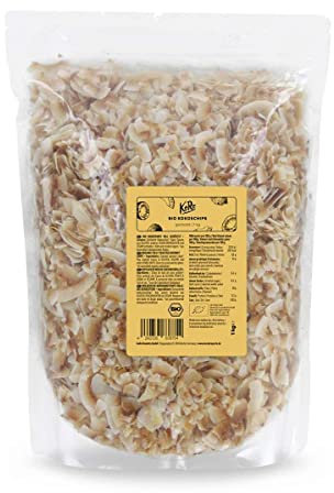 KoRo - Bio Kokoschips geröstet 1 KG - Vorteilspack - 100% Natur Ohne Zusätze