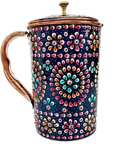 Varmohey Wasserkrug, 100% Kupfer, für den Gesundheitsbereich, Ayurveda, robuster Kupferkrug