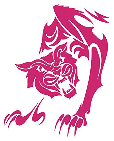 kleb-Drauf | 1 Panther | Pink - glänzend | Wandtattoo Wandaufkleber Wandsticker Aufkleber Sticker | Wohnzimmer Schlafzimmer Kinderzimmer Küche Bad | Deko Wände Glas Fenster Tür Fliese