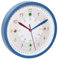 TFA Dostmann Analoge Kinderwanduhr Tick & Tack, 60.3058.06.90, für Mädchen und Jungs, farbenfroh, zum Uhrzeit Lernen, mit Markierungen, bunt, Kunststoff, Glas, blau, L310 x B50 x H340 mm