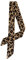 sourcing map Damen Skinny Scarf Dünne Lange Hals Schal Mode Leopard Stirnband Halstuch Braun 88 x 5cm