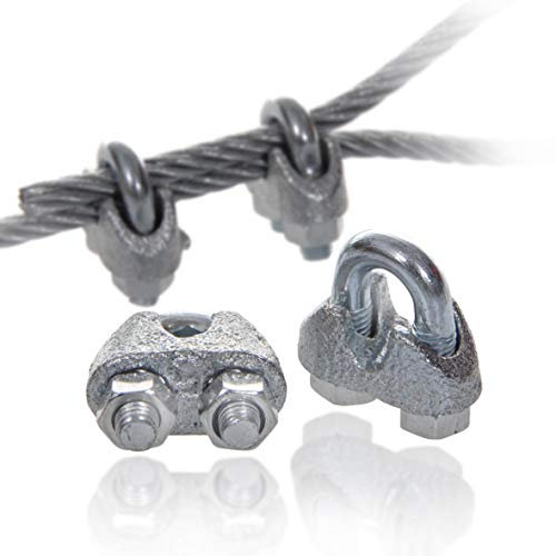 Drahtseile24 Seilklemme, Drahtseilklemmen | 2mm – 16mm | 2x – 100x | 8mm / 8x Stück