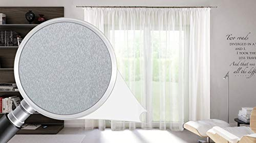 A-TEXTILE-24 Maßgeschneiderte weiße Dreher Sablé Store Gardine, inklusive Blei- und Kräuselband (Universalband), Gardinen nach Maß, Vorhang nach Maß, Höhe 90-295 cm (270cm Höhe x 600 cm Breite)