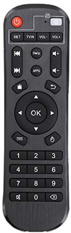 DRERLIYAIZ H96 für Android TV Box Fernbedienung für H96 / H96 PRO / H96 PRO + / H96 MAX H2 / X96 Fernbedienung Schwarz
