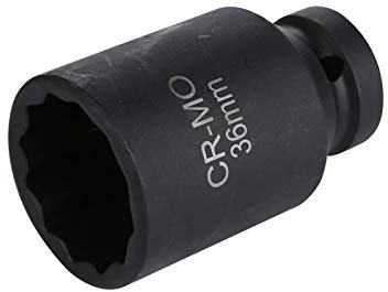 Dhouse 36mm Metric 1/2 Axle Nut Socket Deep Rear Hub Axle Nut Socket Drive Spindle Impact Socket for Easy Removal Of Axle Shaft Nut