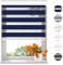Radeco® Doppelrollo mit Kassette 95 x 175 cm (BxH) blau, Blickdicht oder Transparent, ohne Bohren möglich, doppelrollo wandmontage, Duo Rollo, doppelrollo 95 cm breit