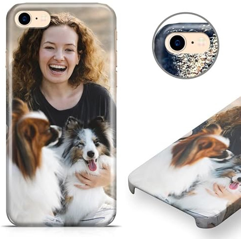 iPhone 8 Personalised Photo Phone Case | Customize with Photos, 3D Custom iPhone 8 Picture Case/Cover | Glossy 3D Snap Hard Case, for iPhone 8