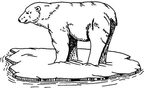 A8 'Eisbär auf Eis' Stempel (Unmontiert) (RS00039503)