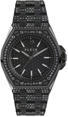 Philipp Plein Damen Analog Quarz Uhr mit Edelstahl Armband PWJAA1022