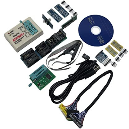 Qtrednrry EZP2023 USB SPI Programmer mit 12 Adapter Support 24 25 93 95 EEPROM Flash Bios Compiler HöChste Programmiergeschwindigkeit