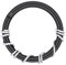 Longbeauty 16G 1.2mm Edelstahl Piercing Ringe Segmentring Clicker Nasenringe Ohrringe Nahtlose Hoops für Tragus Knorpel Septum Helix, 10mm, Schwarz/Silber