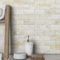 BeNice 3D Self Adhesive Wall Tiles Kitchen Mosaic Tile Stickers Travertine Stone Effect Bathroom Waterproof Peel and Stick(Blue Yellow Rust,10sheets)