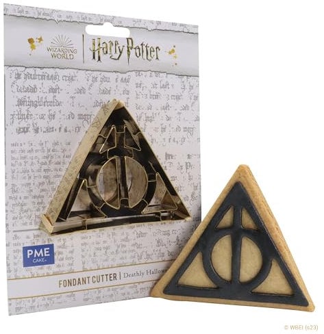 PME HPW507 Harry Potter Cortador de Fondant y Galletas, Deathly Hallows, Metal, Oro