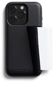 Bellroy Phone Case – 3 Card for iPhone 15 Pro (Leather iPhone case, Phone Wallet) - Black