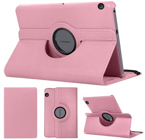 SWEIMEN 360° Rotating Case for Huawei MediaPad T5 10 Tablet Multiple Angle Adjustable Stand Flip Cover
